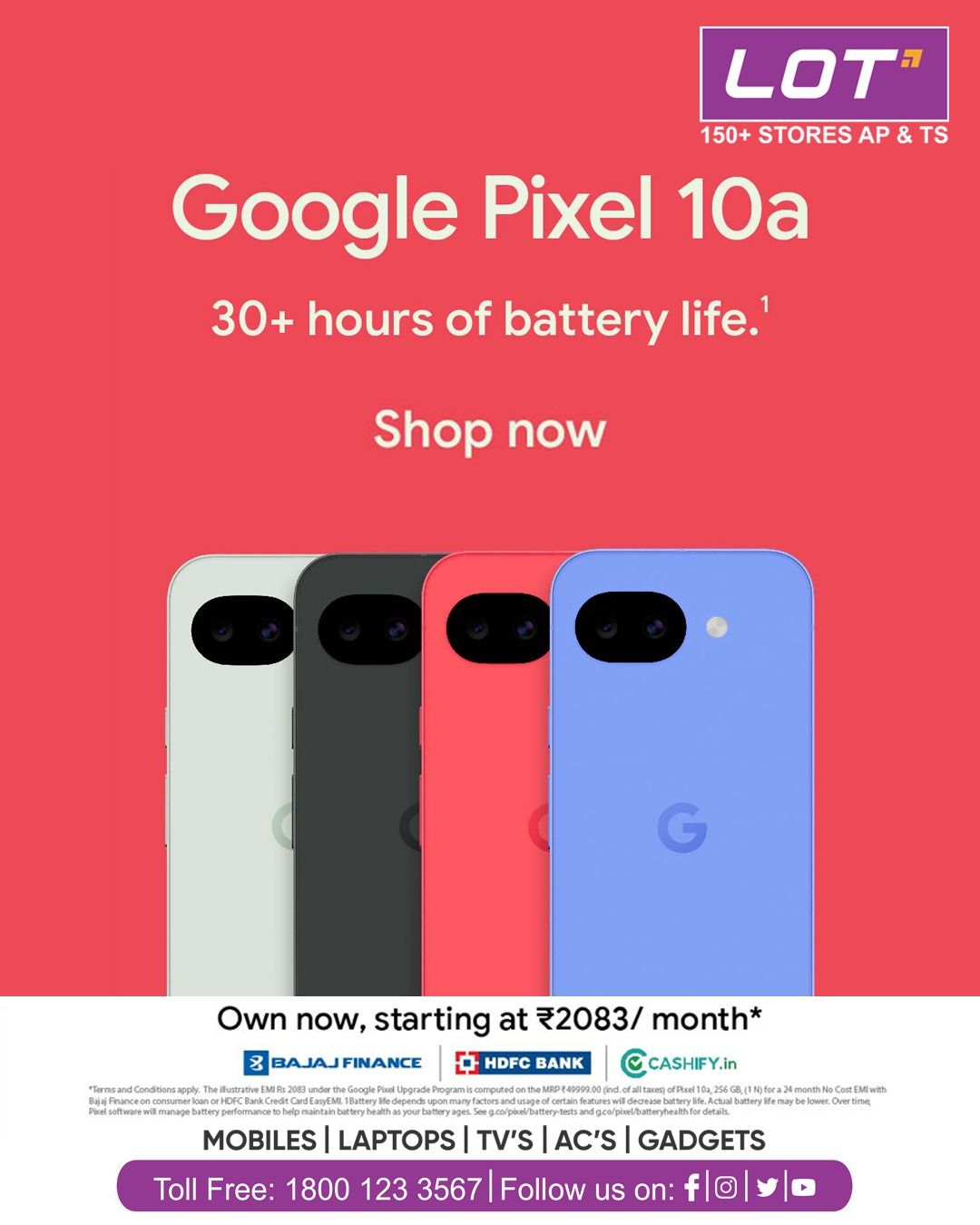 Buy Mobiles, Laptops , Smart TV and Accessories from our mobile store or Online