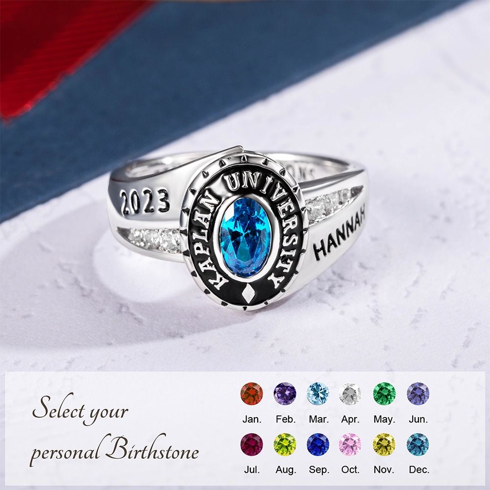 Personalized High School and College Class Ring for Women