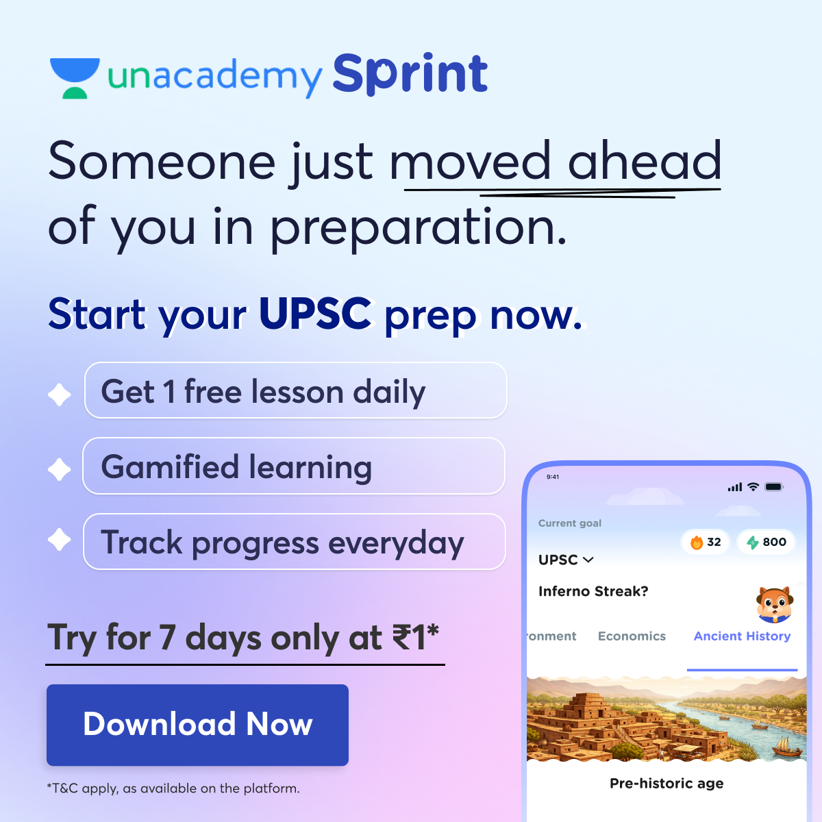 Learn UPSC the Smart Way @ ₹1*