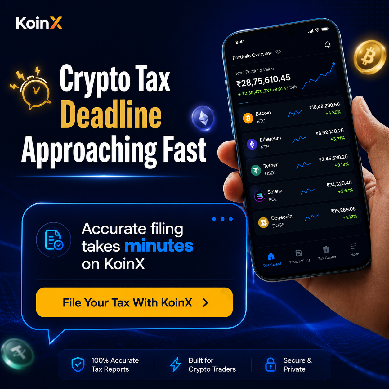 Binance + CoinDCX + WazirX. Done.