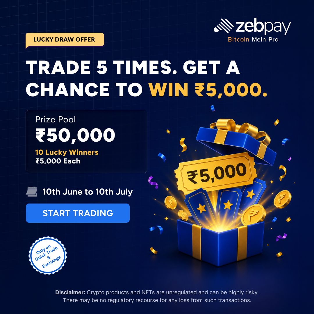 Win ₹5,000 by Trading on ZebPay